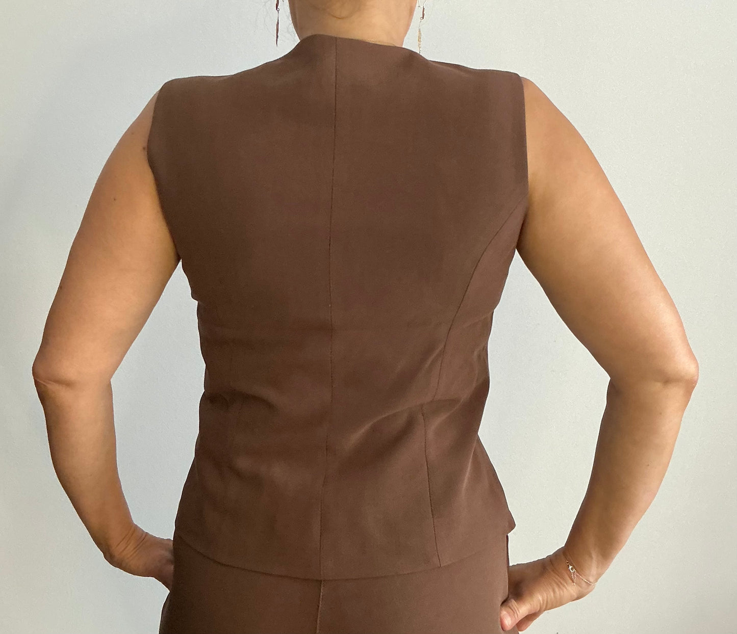 Gilet boléro boutons décalés