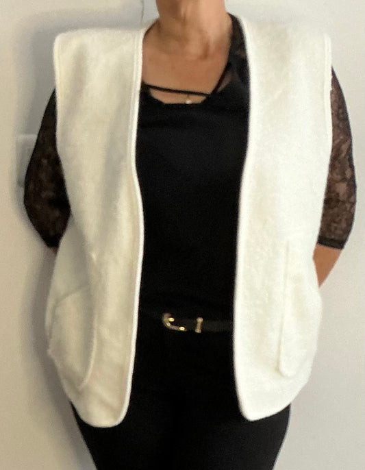 Gilet uni bouclette