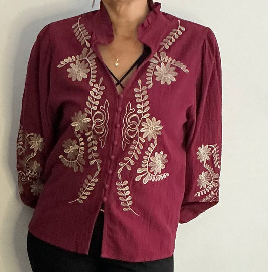 Chemise brodée