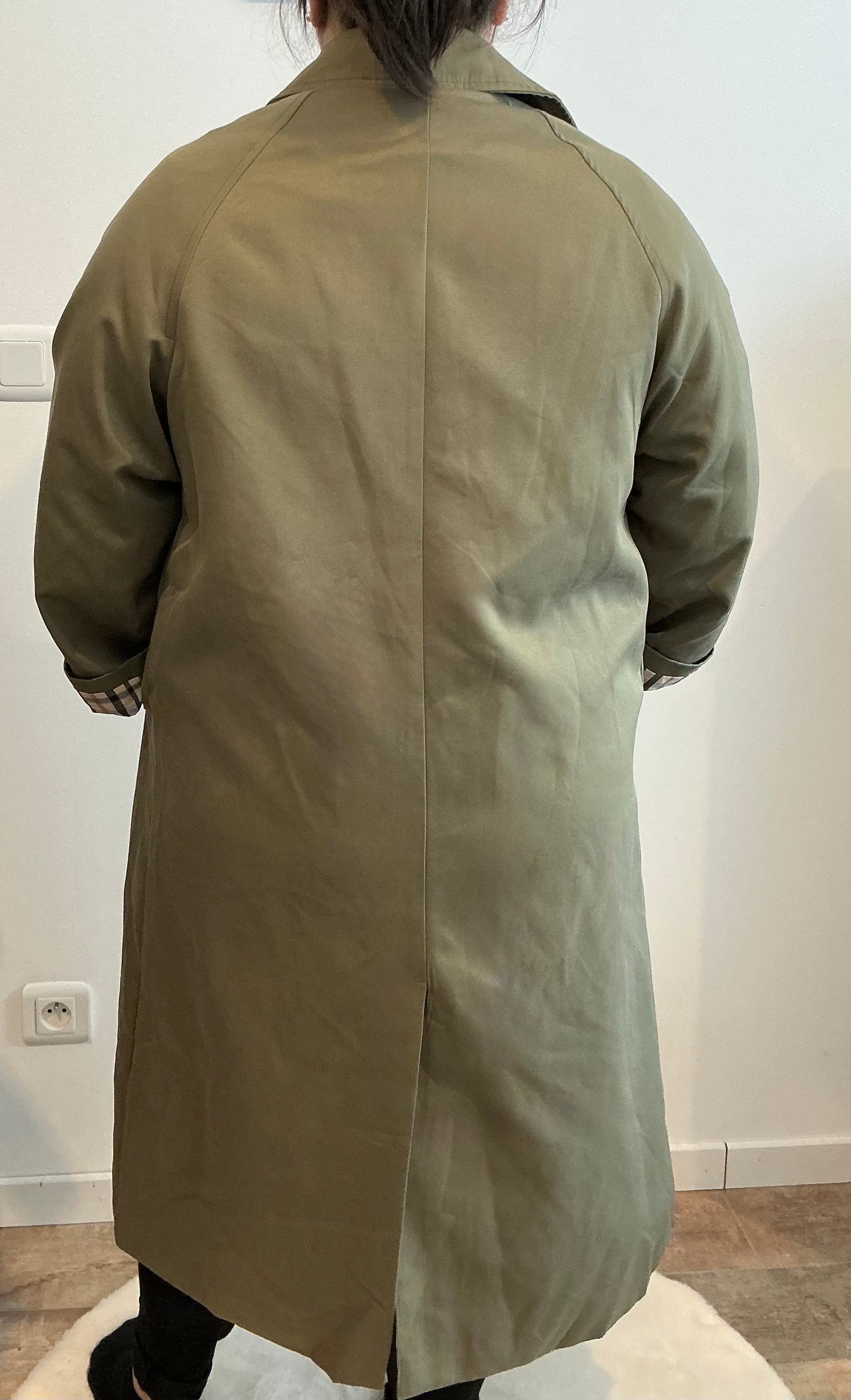 Trench Élégant Doublure Carreaux - Taille Unique