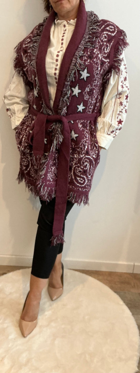 Gilet palace sans manches imprimées, bandana