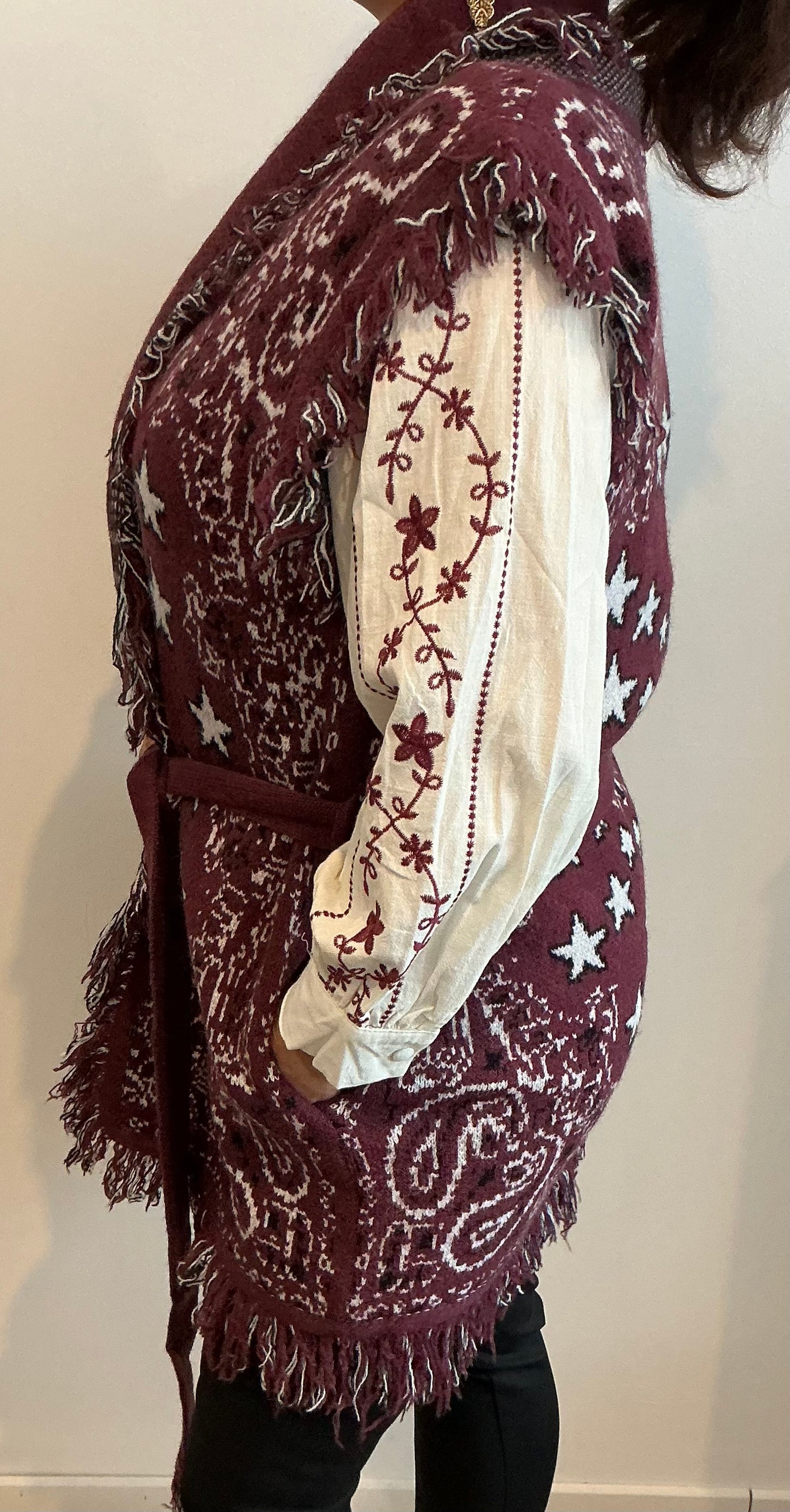 Gilet palace sans manches imprimées, bandana
