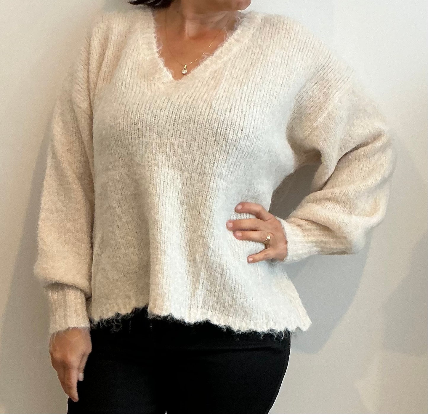 Pull LYAH dos strass taille unique