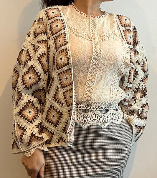 Gilet crochet taille unique