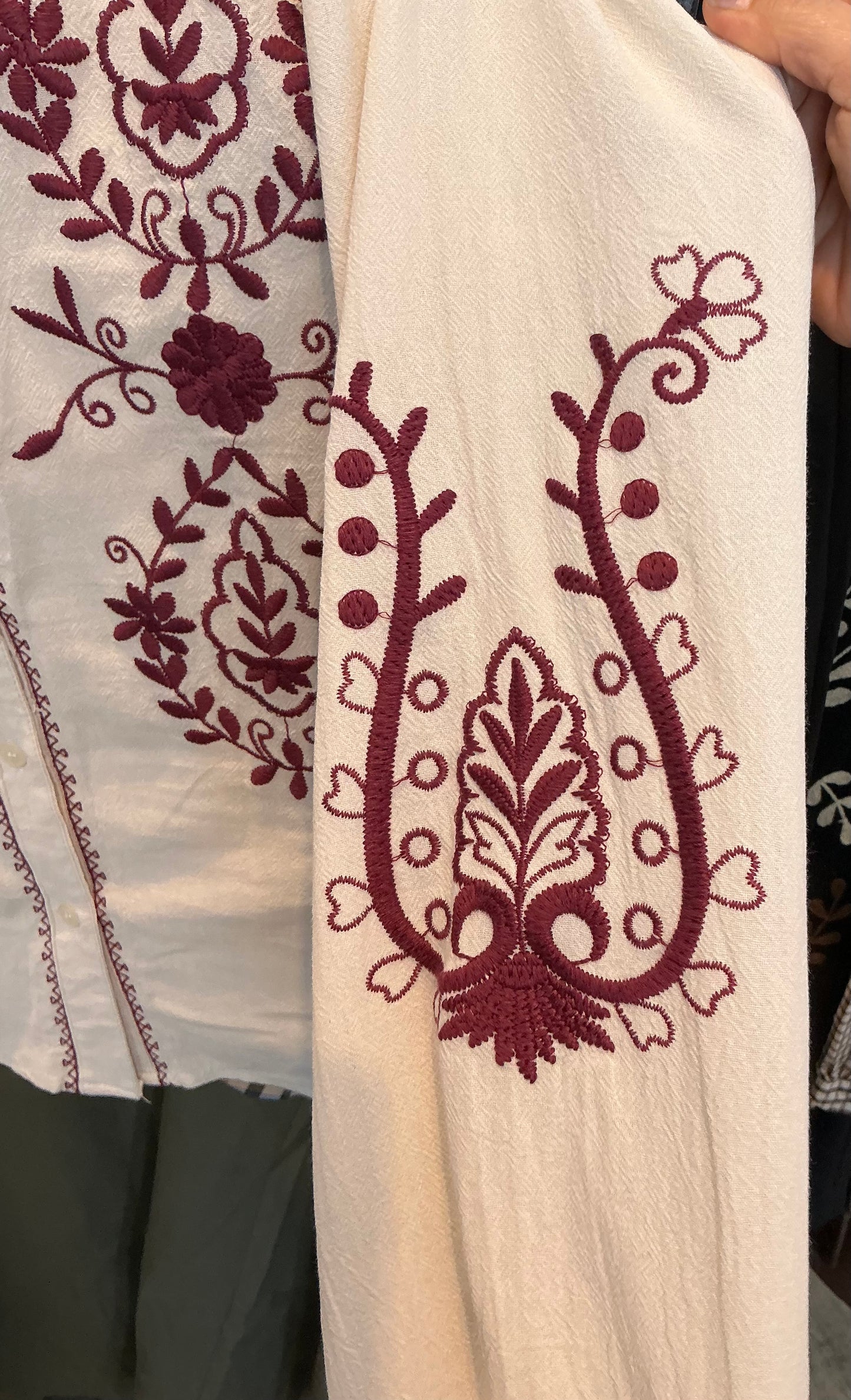 Tunique brodée fleurs