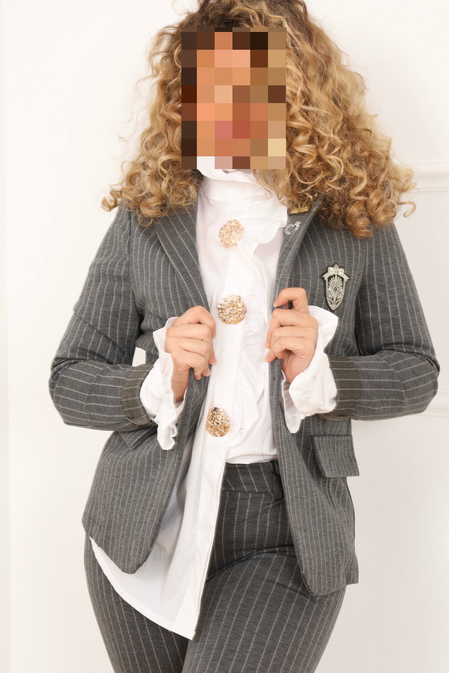 Veste rayée liseré dorée