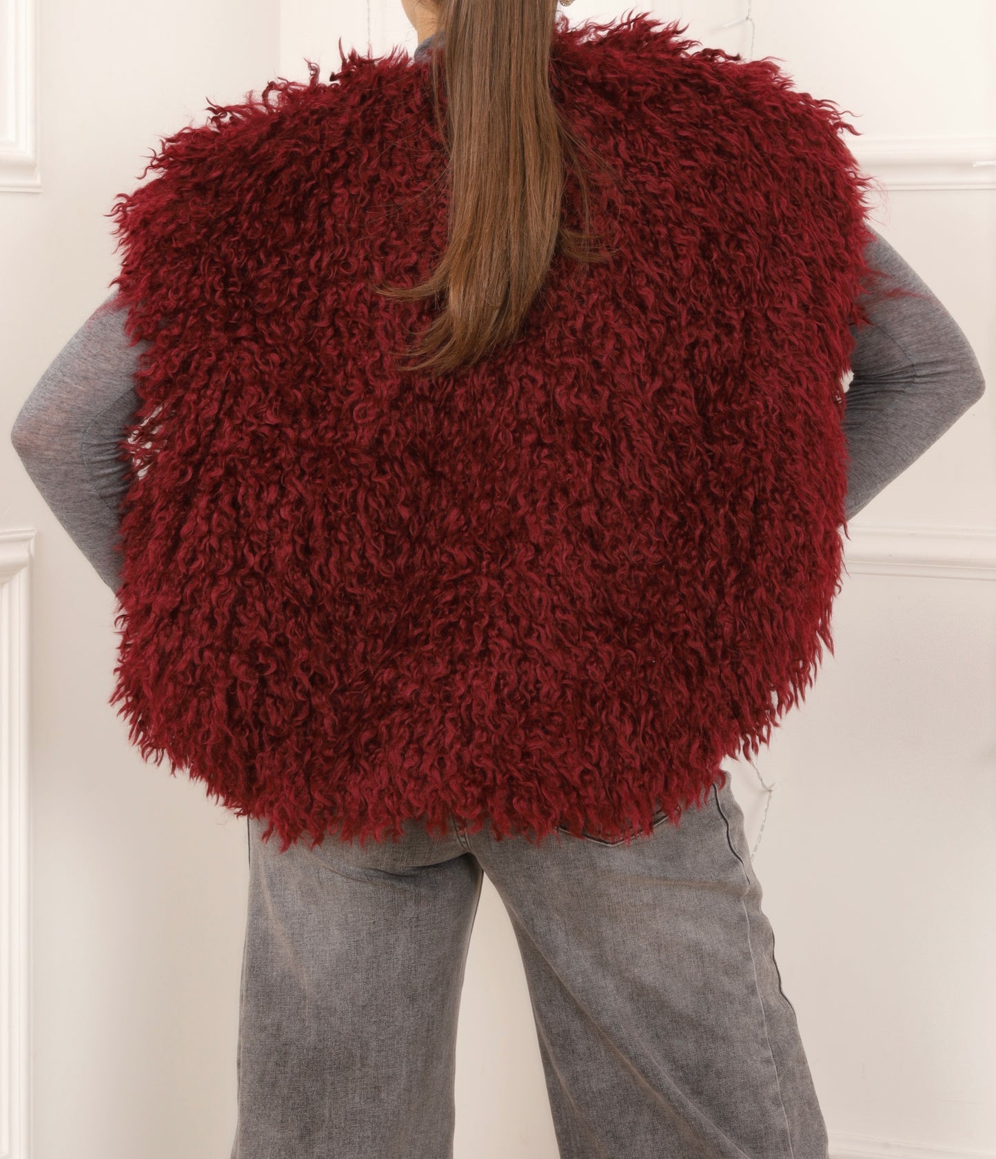 Gilet moumoute  bouclé BORDEAUX