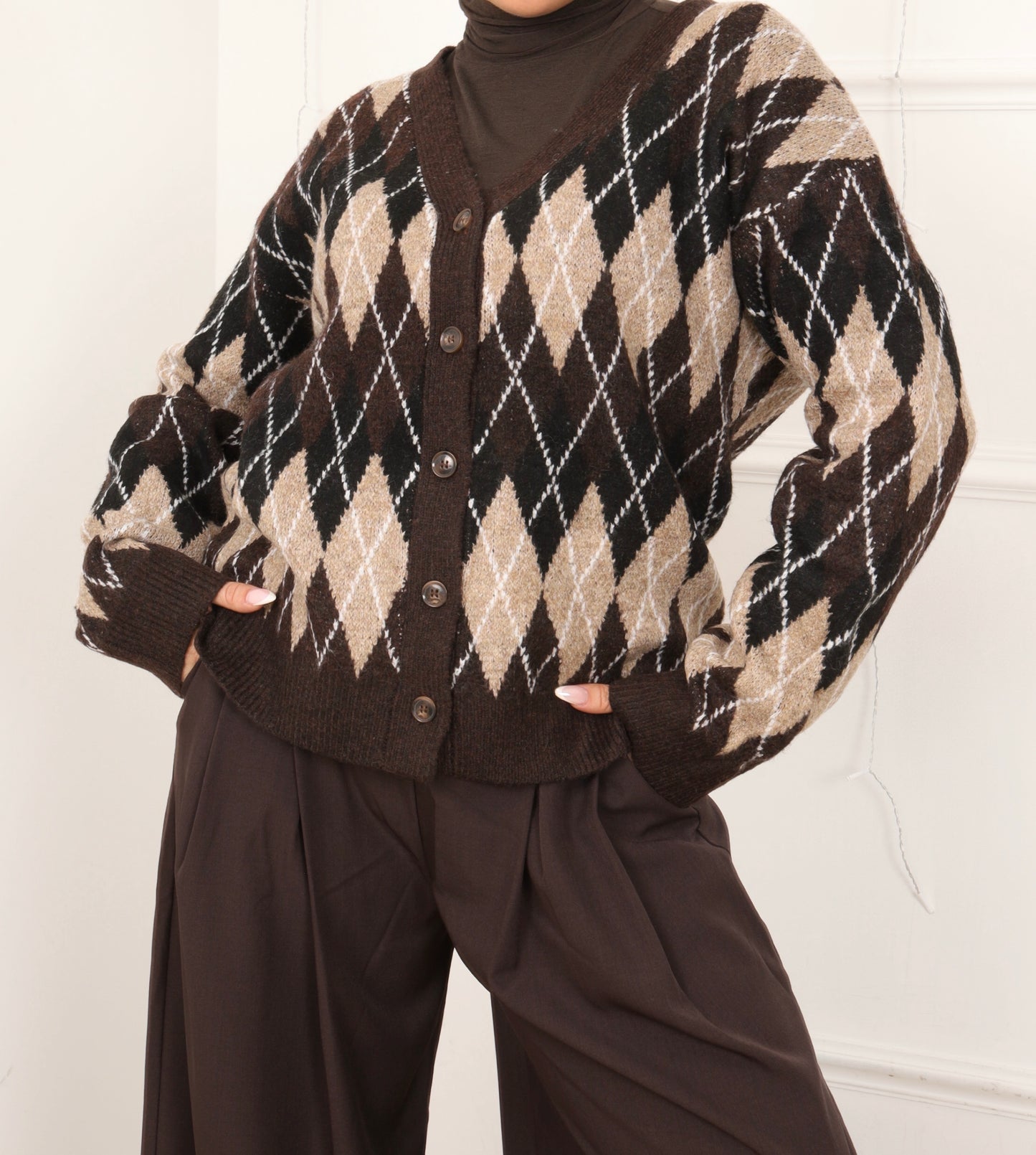 Gilet à carreaux chaud