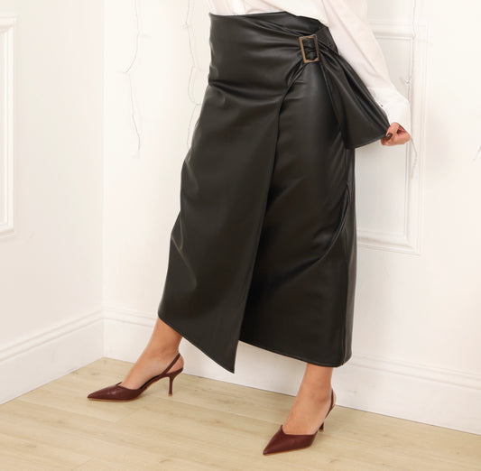 Jupe portefeuille LIORA Skaï