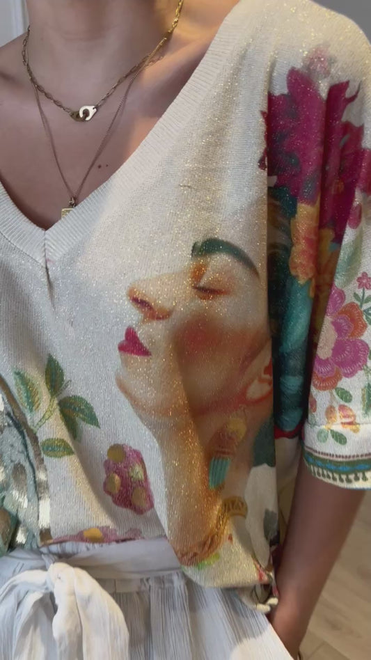Tunique Imprimée motif Frida Kahlo taille unique